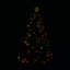 Xmas Pre-Lit Green Pine Artificial Christmas Tree with Multi-Coloured Lights and Stand-67202390
