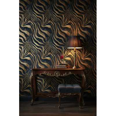 Animal Print Wallpaper Gold Luxurious Wall Decor