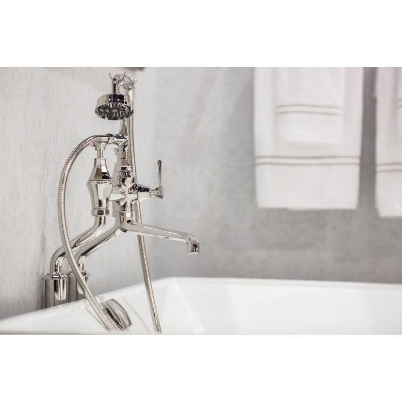 Deco™ Exposed Deck Mounted Clawfoot Tub Faucet, Polished Chrome, Lever Handle