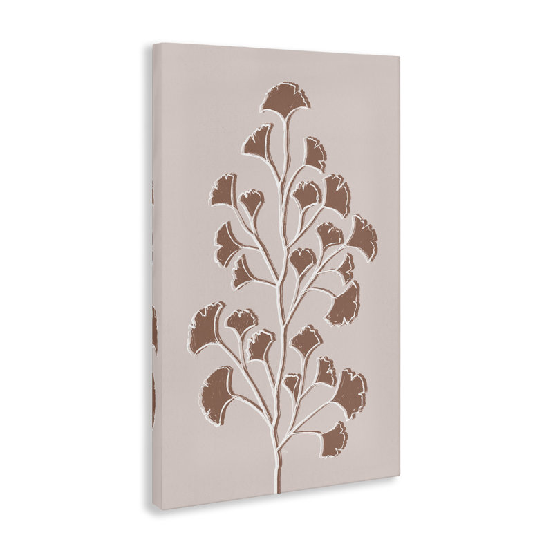 «Brown Gingko Leaves», art mural par Martina Pavlova, H 16 po x l 24 po