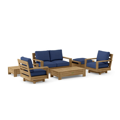 Ensemble de conversation d'extérieur 5 places avec coussins Madera Teak