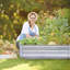 Lit de jardin surélevé en acier galvanisé FOYUEE pour légumes, gris