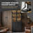 Display Cabinet With Glass Doors, LED Lights & Steel Frame-1348301316