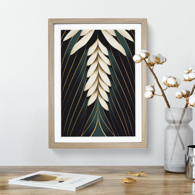 Miraculous Feather - Framed Print, 64cm H x 46cm W x 2cm D, Oak