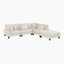 Canapé modulaire 5 pièces avec repose-pieds modulaire en microfibre de 120 po Loowit-1904529392