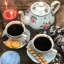 Elegant Floral Porcelain Tea Set - British Style, 13-Piece Set, Fine Craftsmanship