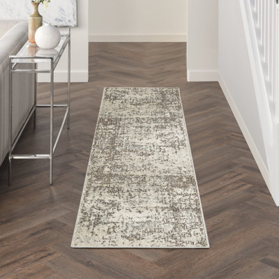 Tapis moderne ivoire beige Graelyn 7 pi 10 po x 9 pi 10 po
