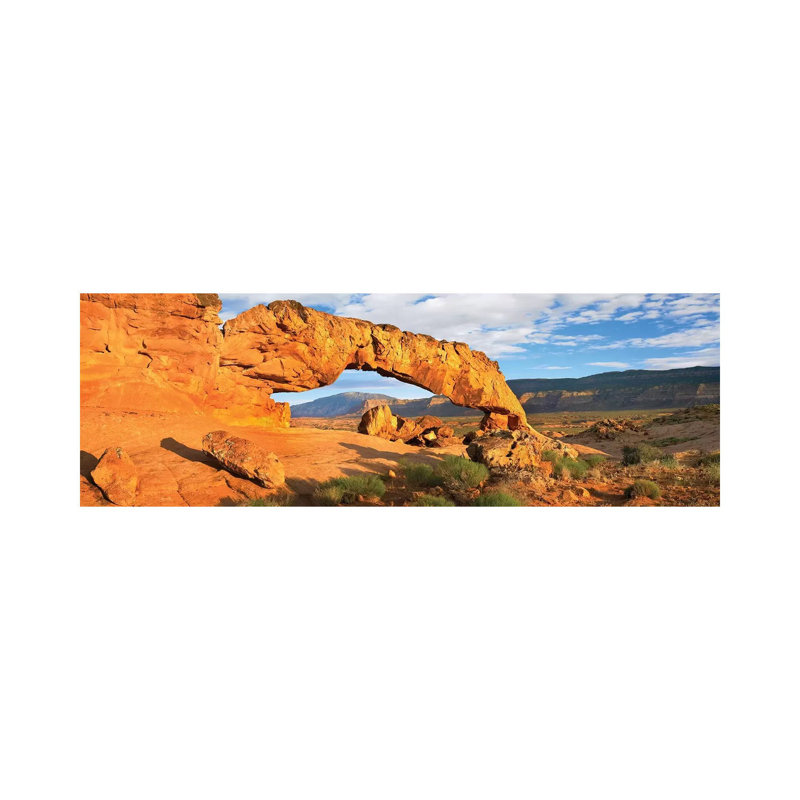 Panorama Of Sunset Arch, Escalante National Monument, Utah by Tim Fitzharris - Wrapped Canvas Panoramic Gallery-Wrapped Canvas Giclée