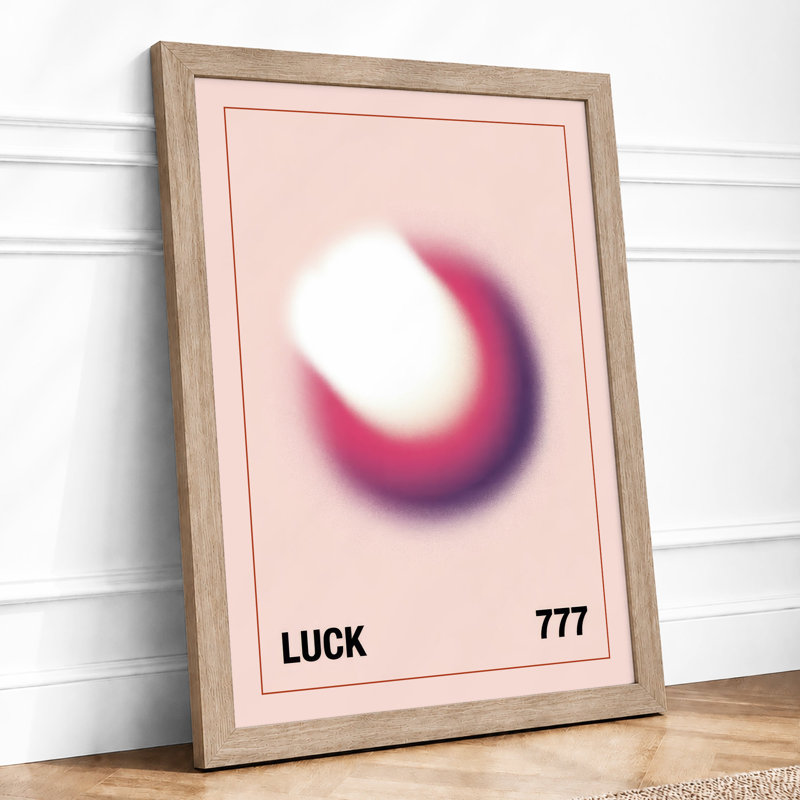 Luminous Orb with Luck Modern - Framed Print, Oak, A4 - 29.7 x 21.0 cm