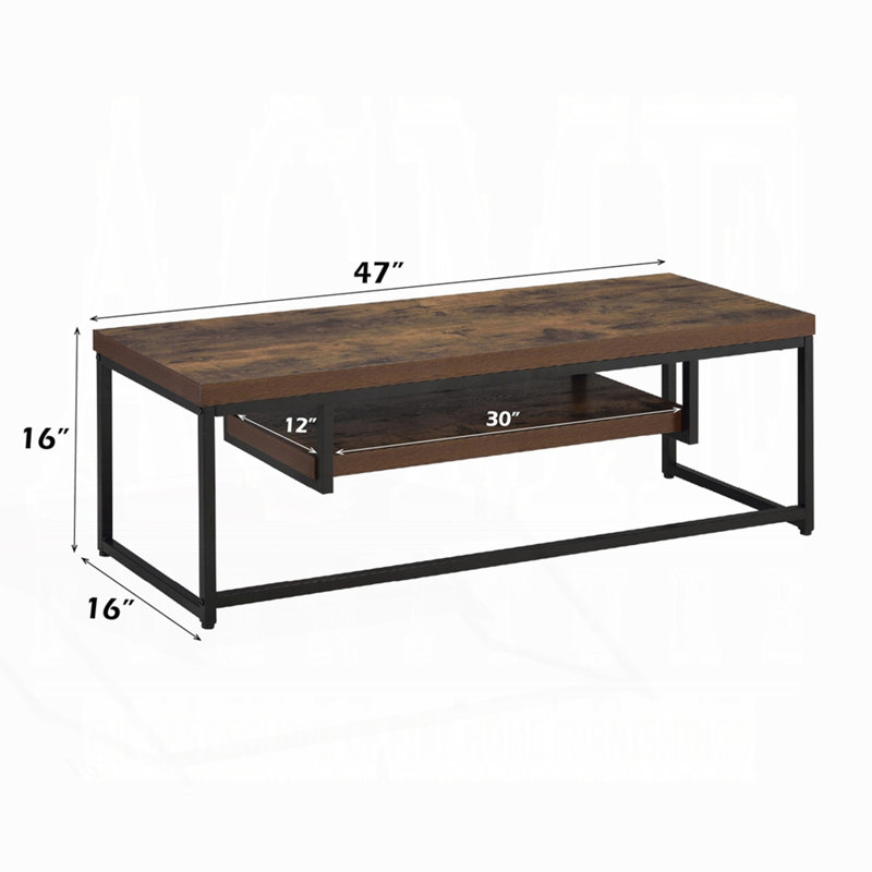 Industrial Style TV Stand With Metal Frame