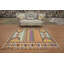 Tapis carré rayé en laine Kilim 7 x 7