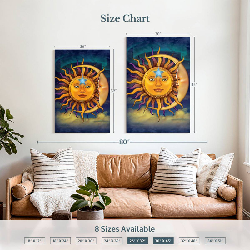 Oberle Sun Moon, 39" H x 26" W