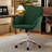 Home Bedroom Ergonomic Chair - Velvet, Precise Spine Support, Golden Base Sitting Solution Velvet Chair, Stable Base, Reducing