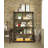Galien Rectangular Etagere Bookcase in Antique Oak and Sandy Gray-112568916