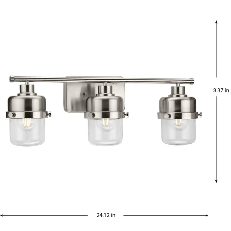 Vander 3 - Light Dimmable Vanity Light, Brushed Nickel