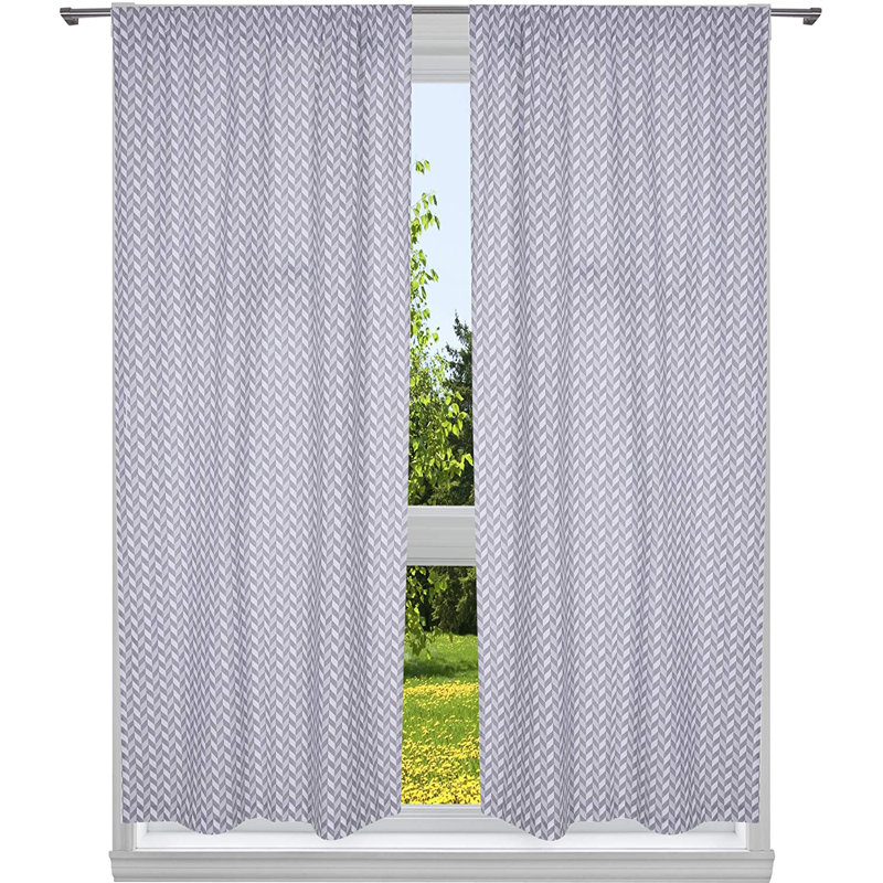 Rideaux occultant 100% coton Drucilla, Gris