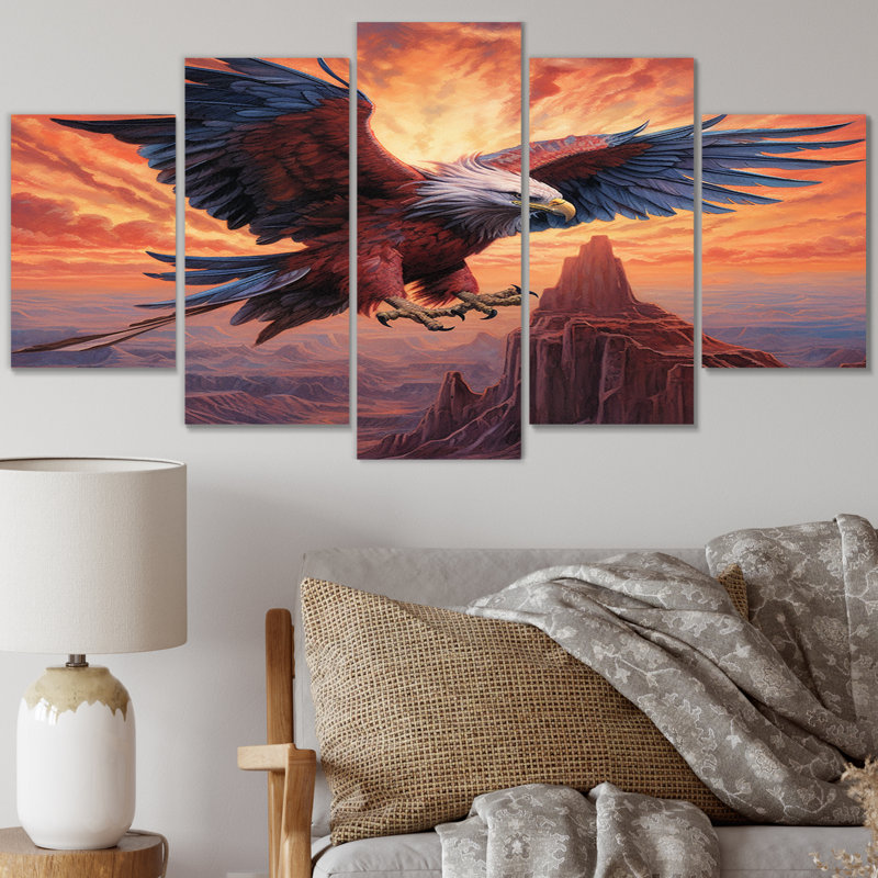 Eagle Prophecy - Animals Eagle Wall Decor - 5 Panels
