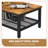 Modern Farmhouse Coffee Table Set Of 3, Rectangular Coffee Table With 2 Square End Side Tables, 2-Tier Living Room Table Set With Metal Frame & Open Shelf For Office, Apartment, Home-1644780622