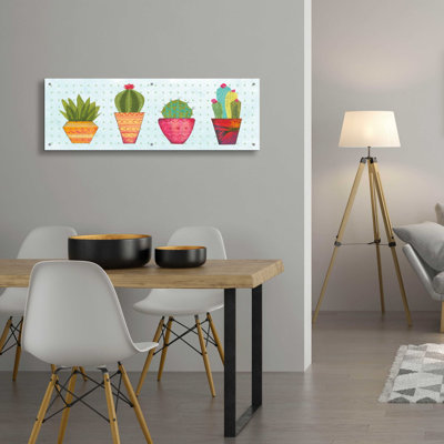 «Southwest Cactus VI» par Courtney Prahl, art mural en verre acrylique