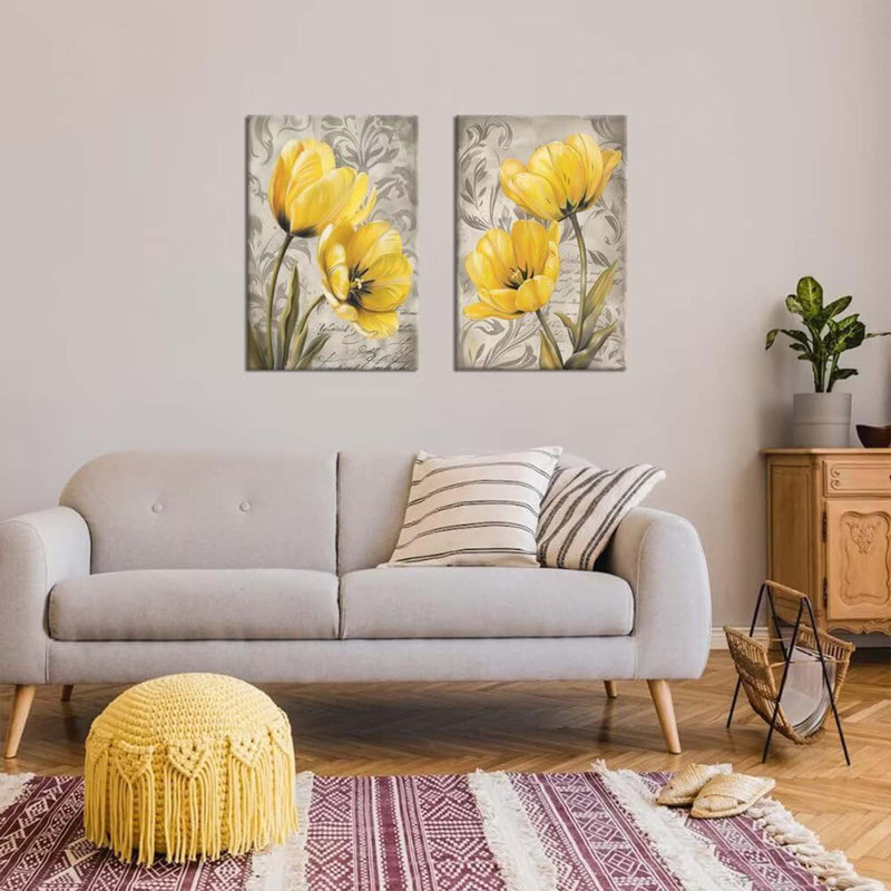2 Piece Wrapped Canvas Wall Art
