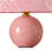 11.81-in Pink Snowflake Glossy Ceramic Table Lamp With Fabric Lamp Shade-2065283447