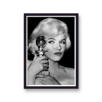 Marilyn Monroe With Golden Globe Award 1 - Single Picture Frame Print