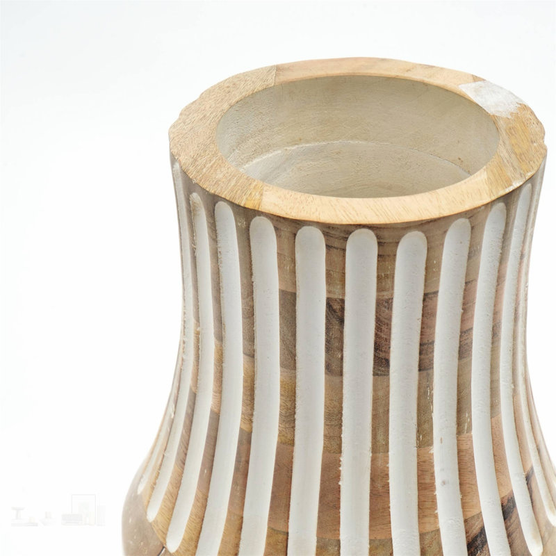 Vase en bois fabriqué à la main pour le salon, parfait pour un usage décoratif et fonctionnel, ajoute élégance et style à tout espace