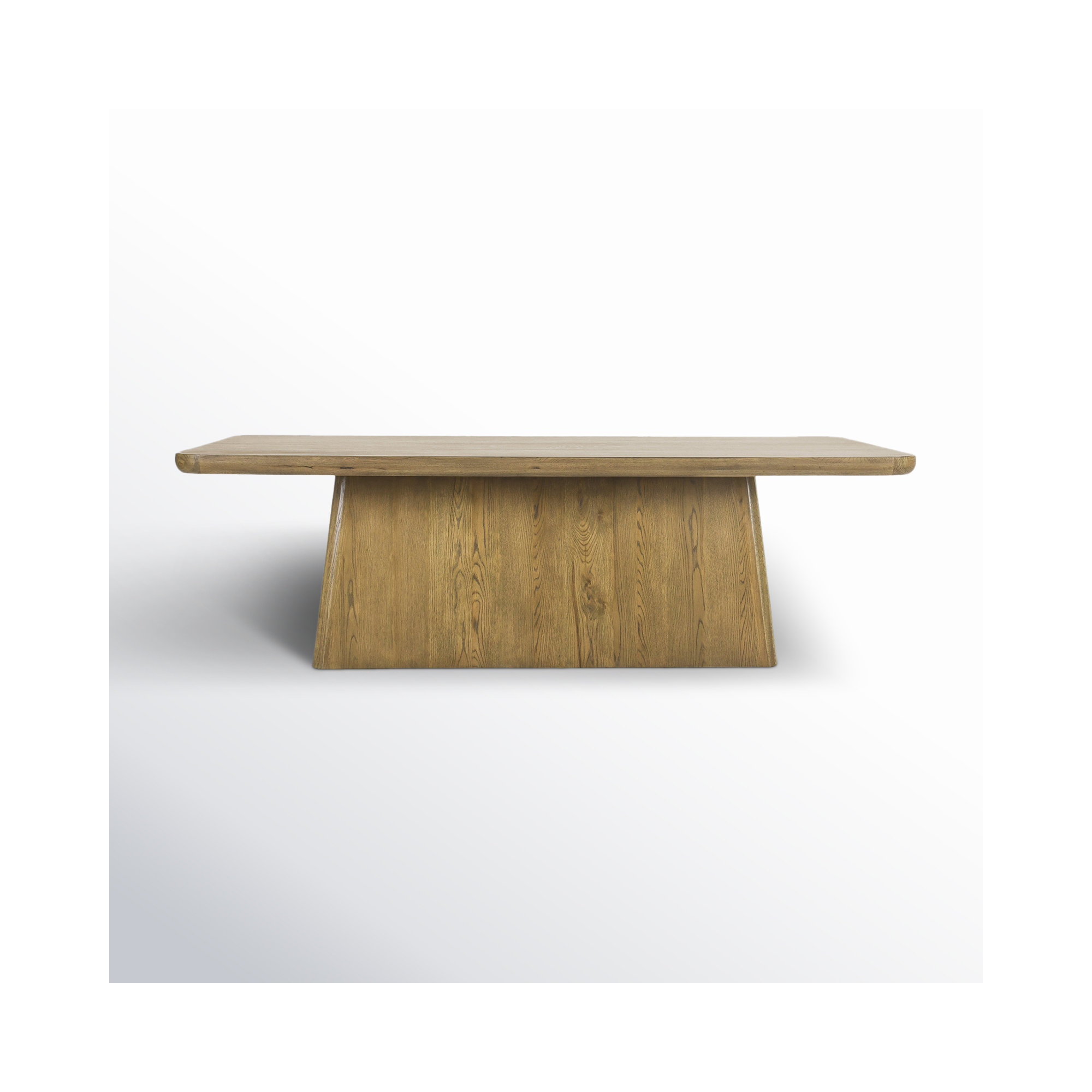 Lowell Pedestal Dining Table, 30" H x 95" L x 42" W, Light Brown