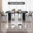 Pearlena 70.87" Modern Rectangle Black Dining Table Set with 8 Chairs for Kitchen, Bar, Living Room-1090927103-1090927099