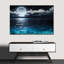 Full Moon Over The Sea Canvas Print-817639004