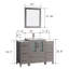 Ensemble de meuble-lavabo autoportant 48 po avec plateau en céramique et miroir assorti Brescia-107174097