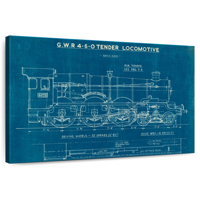 Plan de locomotive I, H 16 po x l 24 po