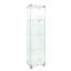Vitrine de rangement en verre blanc - pour les besoins quotidiens