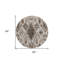 Tapis rond brun et beige 8 po