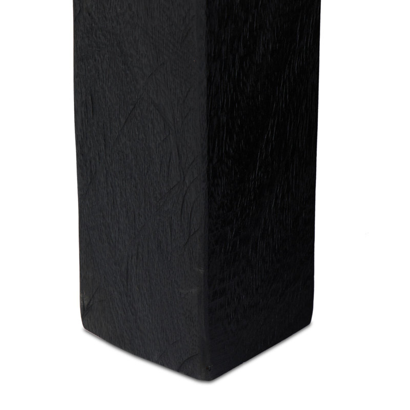 TORA Wood Planter, 25.75" H x 16" W x 16" D, Carbonized Black