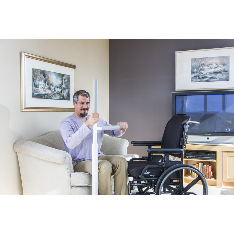 HEALTHCRAFT Advantage Rail Bariatric Portable: Poteau de support fixé au sol et amovible, Non / Non
