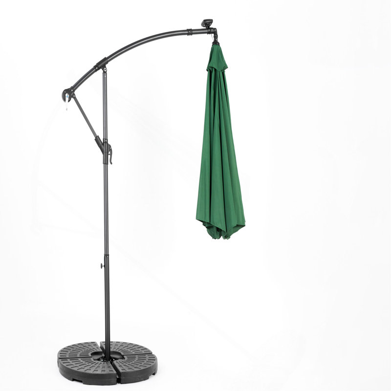 Parasol de marché à DEL 10 pi, Vert foncé