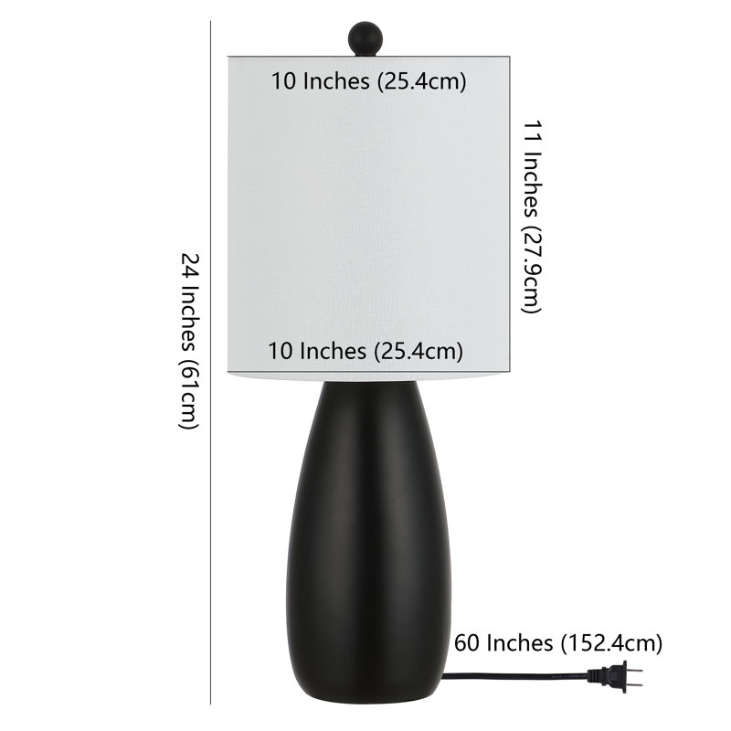 Ensemble de lampes de table noires 24 po Halbert