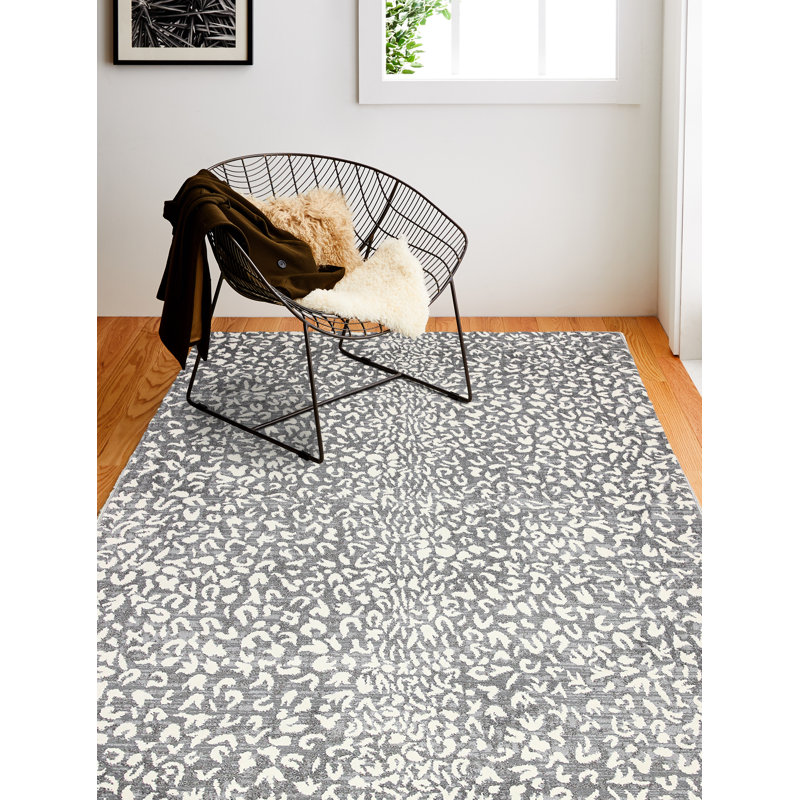 Tapis gris, Rectangle 8 pi 6 po x 11 pi 6 po