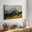 Paysage de montagne avec une maison de campagne - Peinture sur toile tendue avec châssis-Gauermann-c. Milieu du 19e siècle-1026279763