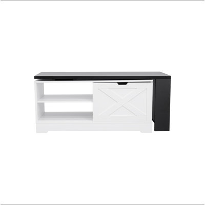 Table basse à plateau relevable avec portes de grange Farmhouse