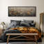 Œuvre de fleurs sauvages brun-gris, art mural de chambre à coucher neutre, impression numérique sur toile giclée sur toile-111653911-111653913