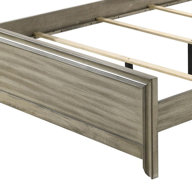 Wood Panel Bed Rustic Beige, California King