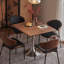 Brown Square Solid Wood Dining table-214418552