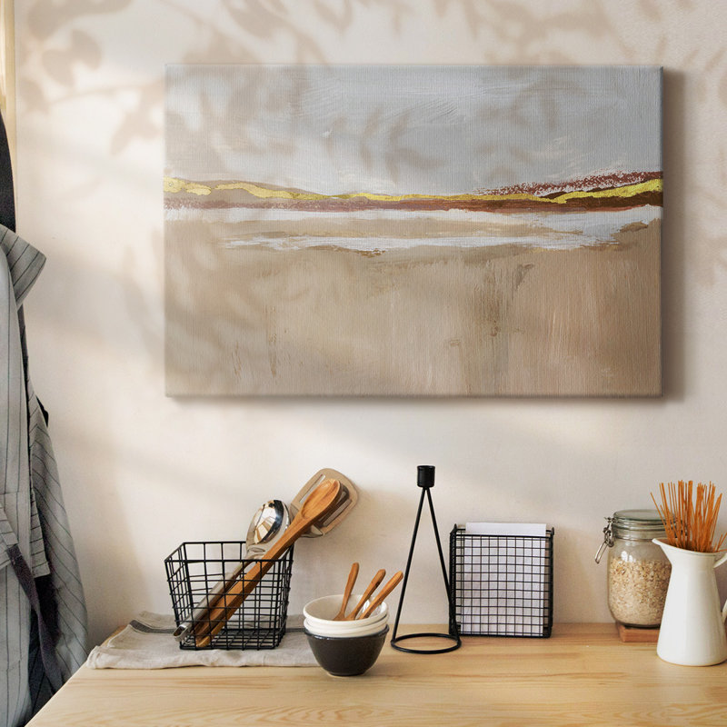 Gilded Expanse I-Gallery Wrapped Canvas, 12" H x 18" W