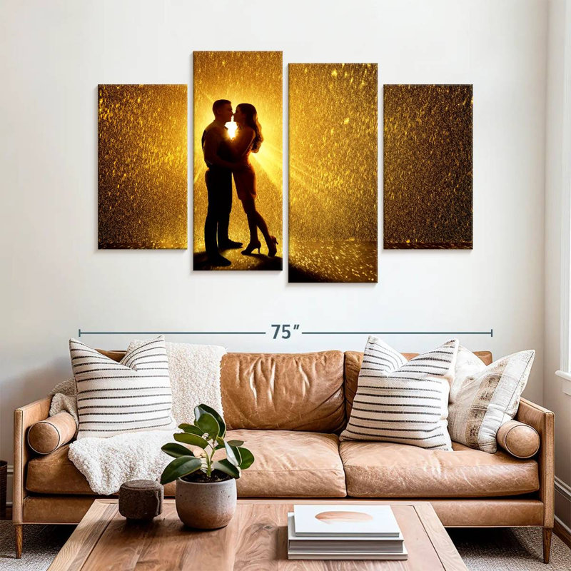 Hardie Couple In Rain, 42" H x 68" W