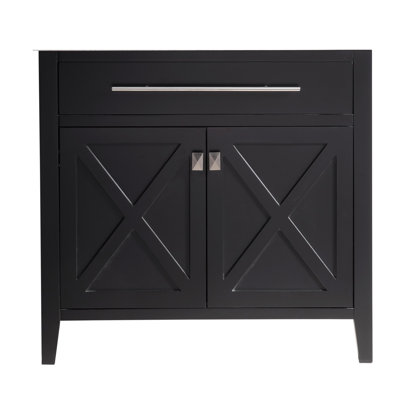 35.06'' Single Bathroom Vanity Base Only in Gray