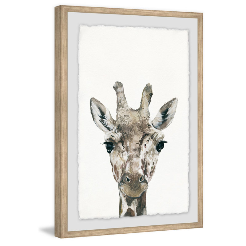 Cheeky Giraffe - Painting, 30cm H x 20cm W