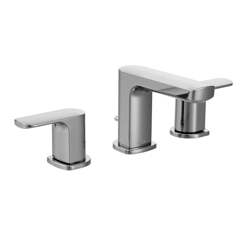 Rizon Widespread Bathroom Faucet with Drain Assembly, Chrome