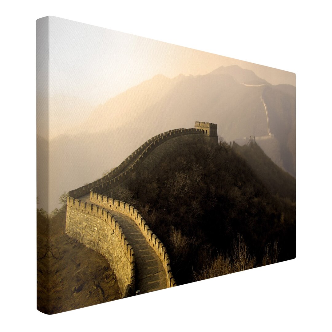 Leinwandbild Sonnenaufgang über der Großen Mauer von China